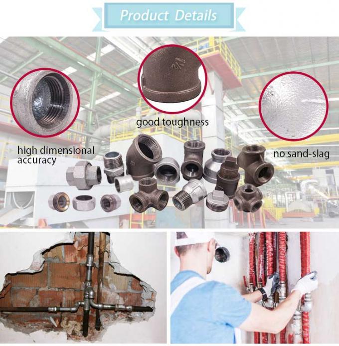 Metallurgical Galvanized Black Malleable Iron Street Elbow Male Female NPT Thread 1