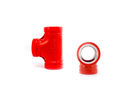 Red Epoxy Ductile Iron Grooved Pipe Fittings Grooved Mechanical Tee 1&quot; - 24&quot;