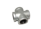 Galvanized Plumbing Pipe Fittings , 3 4 Black Pipe Cross Tube Connector