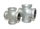 Galvanized Plumbing Pipe Fittings , 3 4 Black Pipe Cross Tube Connector