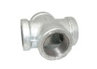 180 Cross Malleable Iron PO Lined Pipe Fittings , Elbow Pipe Fitting ANSI BS DIN