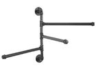 Black Malleable Iron Industrial Pipe Coat Rack E - Coated For Home Decoration