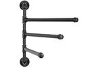 Black Malleable Iron Industrial Pipe Coat Rack E - Coated For Home Decoration