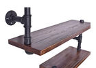 3/4&quot; Retro Flanges 1/2 Inch X 5 Inch Connectors Pipe Cast Iron Bookshelf Office Organizer Storage Shelving Bookshelf