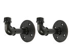 Portable Clothes Rack Industrial Pipe Coat Rack Black Color For Hanging Coats