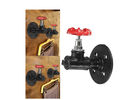 Threaded Malleable Iron Tee Red Spigot Handle Style Hooks For Wall Mounted Coat Rack
