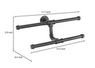 Black Malleable Iron Pipe Industrial Pipe Coat Rack Wall Mounted 2 Tier Hanging Garment Rack