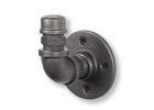 Wall Mounted Industrial Pipe Coat Rack Black Iron Pipe Flange 3/8&quot; - 4&quot; Home Decoration