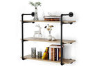 Furniture Carbon Steel Industrial Pipe Bookshelf Customized Color For Office / Bathroom