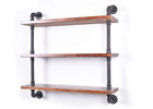 Furniture Carbon Steel Industrial Pipe Bookshelf Customized Color For Office / Bathroom
