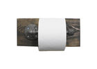 Black Iron Floor Flange Industrial Pipe Toilet Paper Holder 3/4 Inch ISO9001
