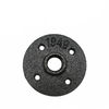 Black Four Holes Malleable Iron Floor Flange For Home Decoration