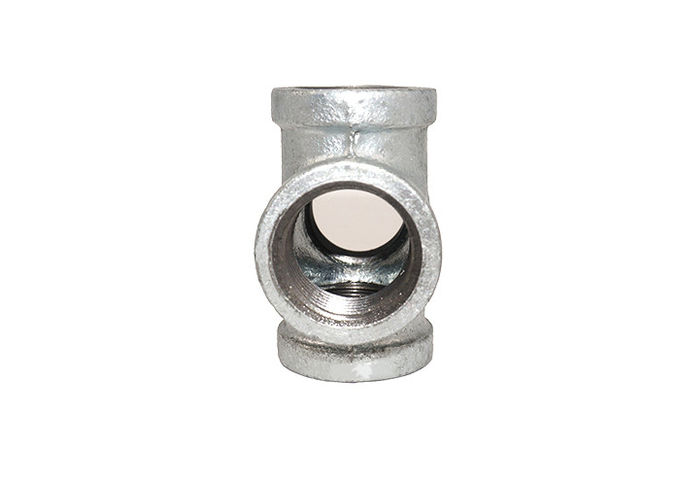 Galvanized Plumbing Pipe Fittings , 3 4 Black Pipe Cross Tube Connector 0