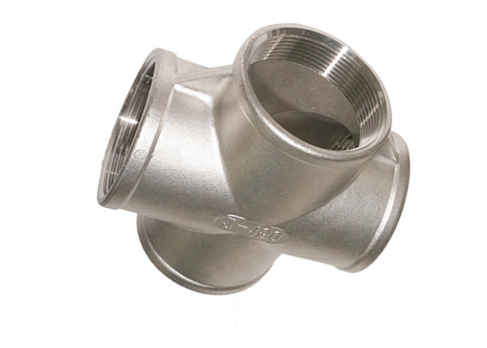 buy Casting 316 Stainless Steel Pipe Fittings SS Cross ANSI Standard Anti Corrosion online manufacturer