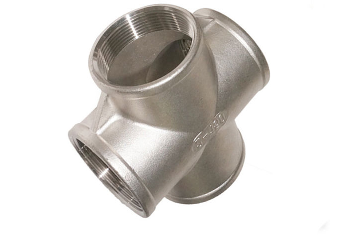 Casting 316 Stainless Steel Pipe Fittings SS Cross ANSI Standard Anti Corrosion 0