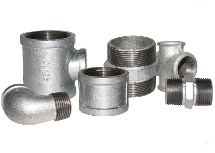 1/2"-6" White Color Malleable Iron Pipe Fittings Galvanized Surface