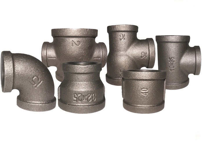 Female Threaded Malleable Cast Iron Pipe Fittings Reducing Pipe Tee ANSI / BS Standard 0