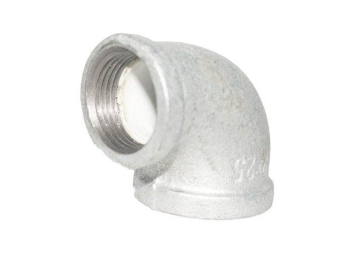 Malleable Iron PO Lined Pipe Fittings 90R Reducing Elbow For Gas Oil Distribution