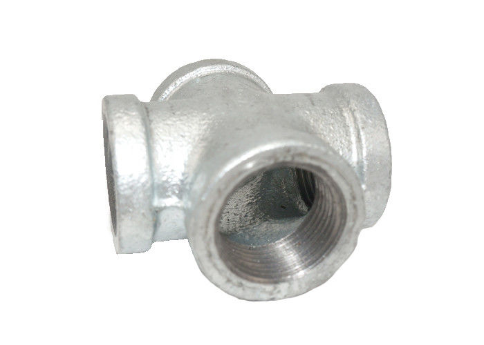 China 180 Cross Malleable Iron PO Lined Pipe Fittings , Elbow Pipe Fitting ANSI BS DIN factory