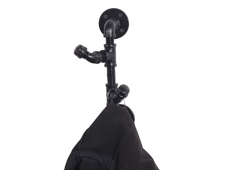 CE Certificate Industrial Pipe Coat Rack 1/2”~ 2” Size Black Coating