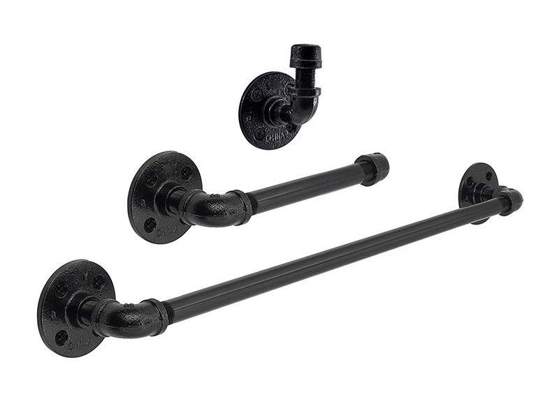 Malleable Iron Industrial Pipe Coat Rack For Hanging Coats Easy Installation 0