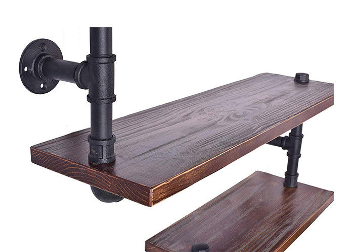NPT Threaded Malleable Metal Pipe Shelf Brackets Coating Painting Surface Treatment 0