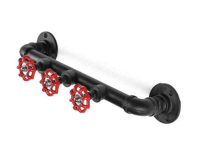 China 3 Hook Industrial Pipe Coat Rack Malleable Iron Material 3/8”- 4”Size factory