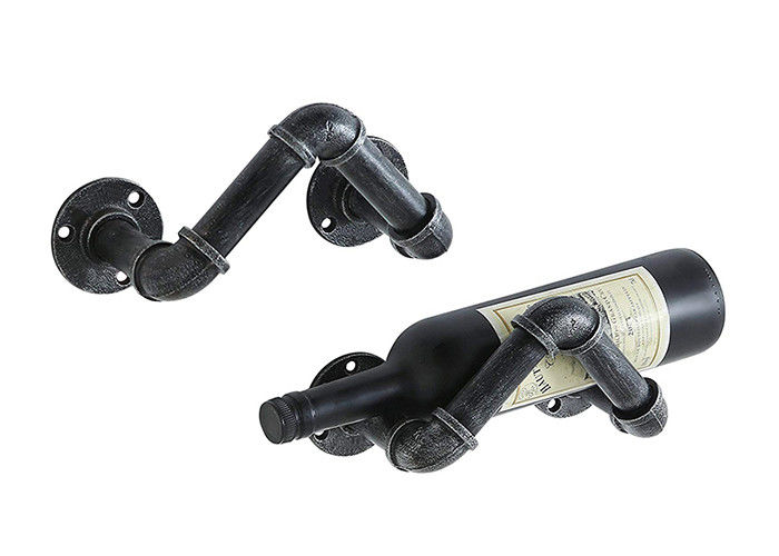China Cutomized Industrial Pipe Towel Rack Wall Mounted Wine Rack For Dinning Room / Bathroom factory