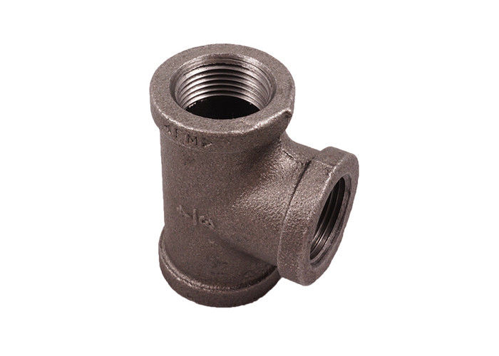buy ANSI Standard Black Iron Tee Fitting 3/4 Inch Pipe Connector Malleable Iron Material online manufacturer