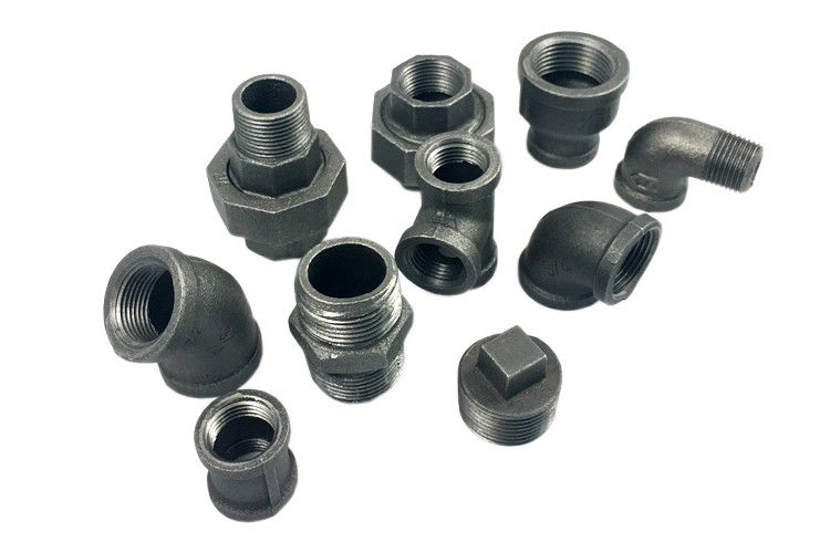 China Small Size Npt 90 Degree Malleable Iron Elbow Black Color High Accuracy factory