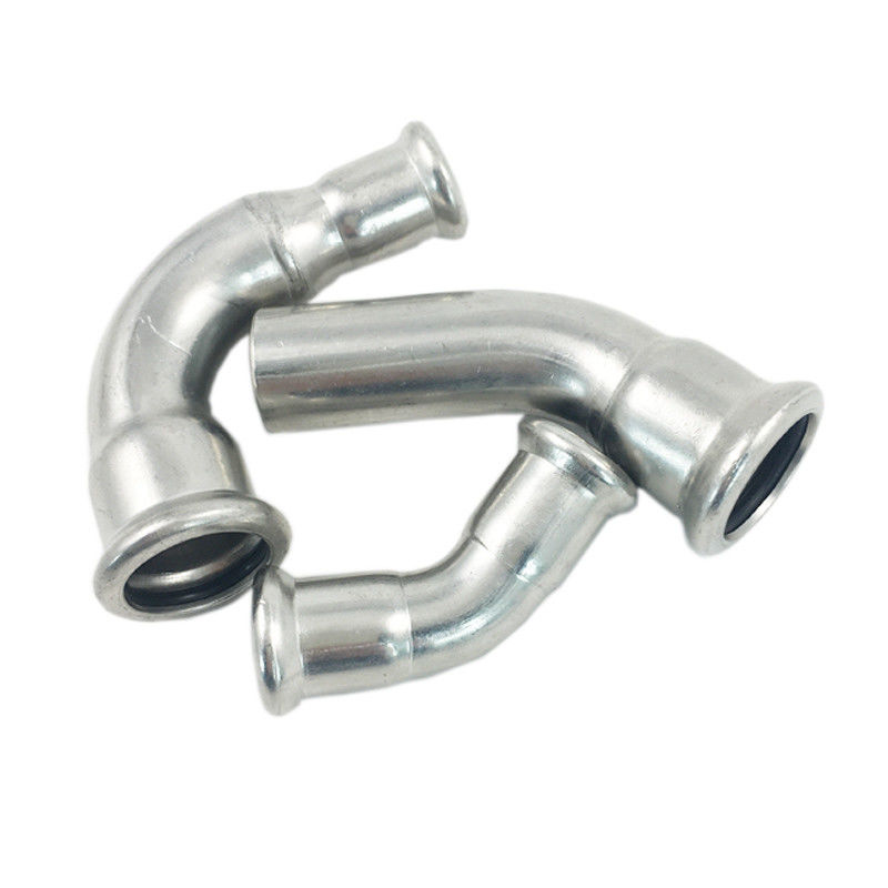 China TUV SS304 Ferrule Connection T Type 45 Degree Elbow factory