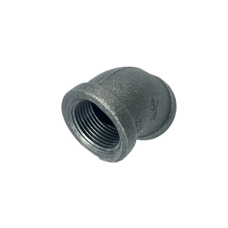 China NPT 90 Degree Elbow Malleable Iron Fittings For Shelving Decoration factory