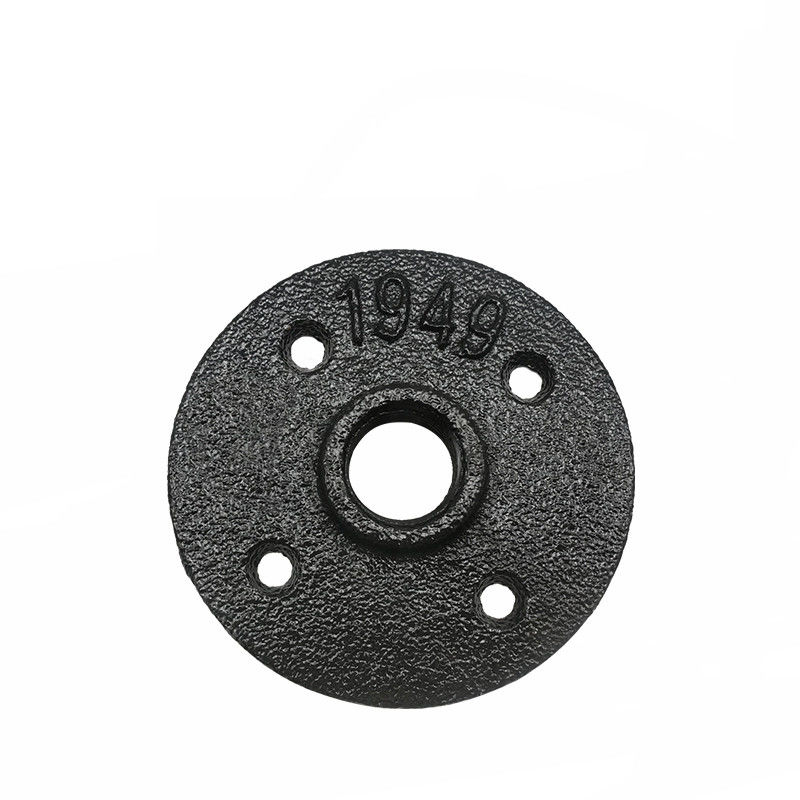 buy Black Four Holes Malleable Iron Floor Flange For Home Decoration online manufacturer