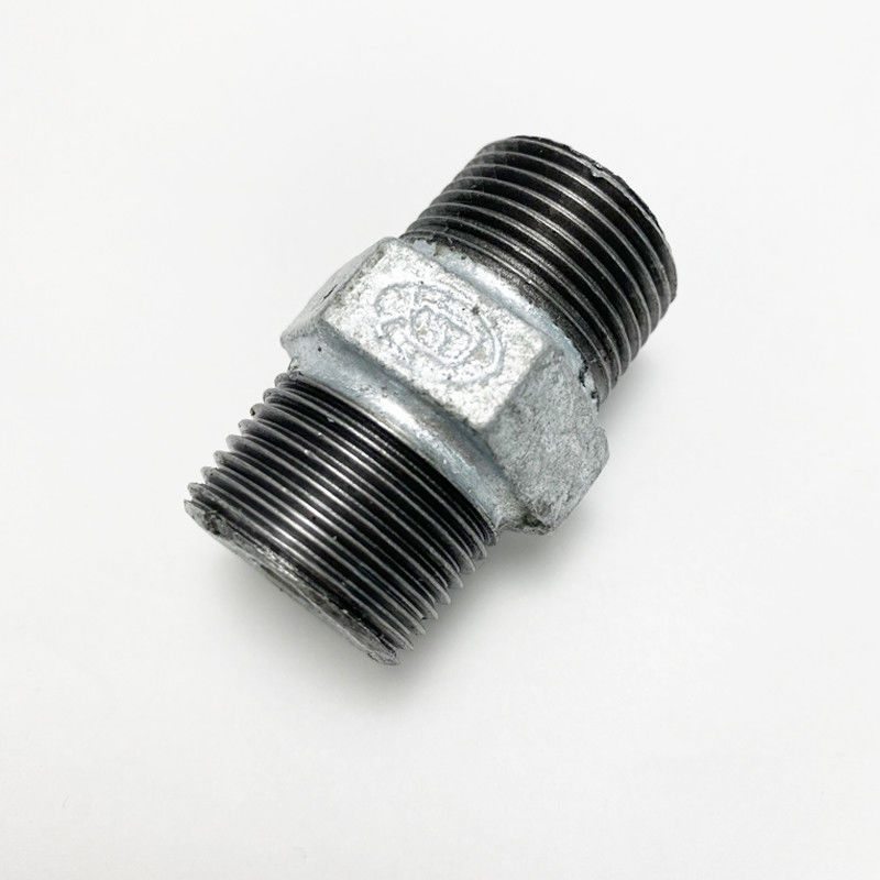 Male thread water plumbing galvanized pipe connect equal hex pipe nipple