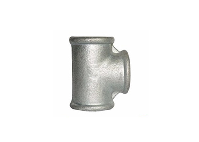 BS Standard Black Malleable Iron Tee , Customized Size Female Pipe Tee 1.6Mpa