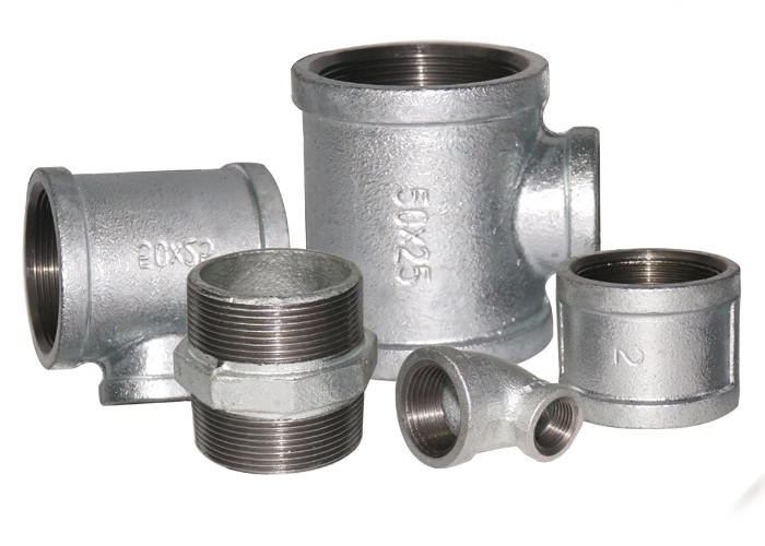 ISO 49 Standard Malleable Iron Threaded Fittings , Iron Water Pipe Fittings 1/8&quot; - 6&quot;