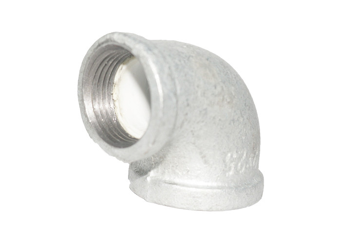 Malleable Iron PO Lined Pipe Fittings 90R Reducing Elbow For Gas Oil Distribution