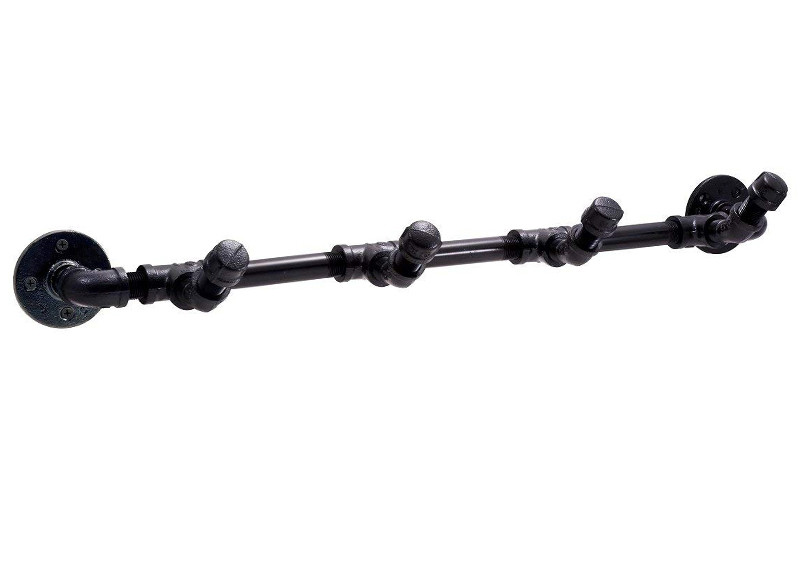 Kitchen Countertop Paper Towel Holder Assembled Malleable Iron Pipe Fittings 12 Inch Pipe Connector With Both Screw