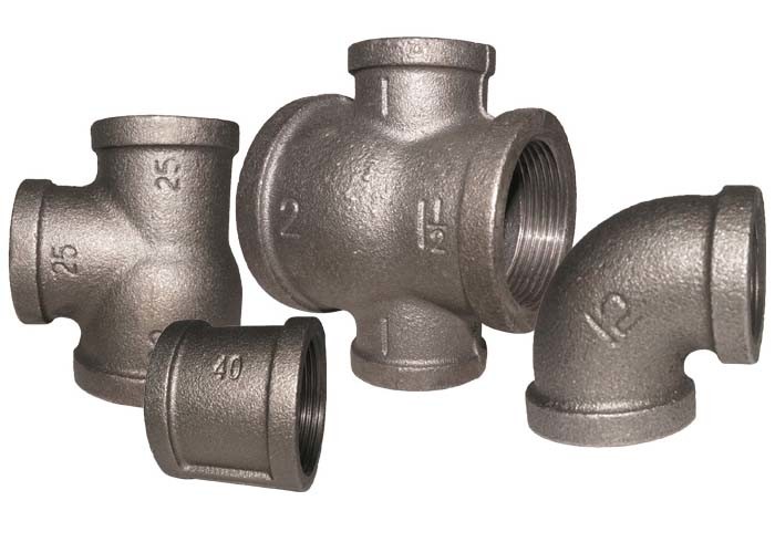 Female Threaded Malleable Cast Iron Pipe Fittings Reducing Pipe Tee ANSI / BS Standard