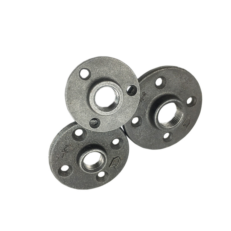 Four Holes 19mm Flange Malleable Pipe Fittings Galvanized