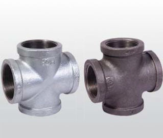Weld Casting Iron 4 Way Pipe Fitting Cross For Plumbing Pipe Smooth Surface